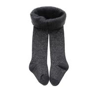 Collant Polaire Fille Bébé Enfant Collant Thermique Extensibles épais en Molleton Uniforme Scolaire de Collants Taille Haute Chaud Hiver Polaire Doublé Opaques 1-10 (Dark Gray, 12-24 Mois)
