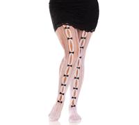 Collant rÃ©sille Ã rayures femme Leg Avenue Sweetheart Blanc TU
