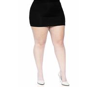 Collant rÃ©sille plus elastane femme Leg Avenue Blanc 1X/2X