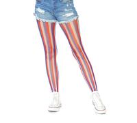 Collant rayÃ© AmÃ©ricain femme Leg Avenue Multicolore TU