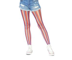Collant rayÃ© AmÃ©ricain femme Leg Avenue Multicolore TU