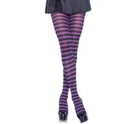 Leg Avenue Bonneterie Fantaisie rayée pour Femme, Noir, Taille Unique UK