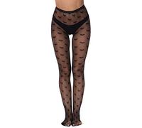 Collant Resille Femme Imprimés Sexy Creux Taille Haute Transparent Résistants Mesh Bas Résille Maille Croisée en Résille Base Confort Extensibles Pantyhose