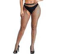 Collant Resille Femme Taille Haute, Collant Sexy Femme Creux Couleur Unie Transparent Résistants Confortables Extensibles Mesh Bas Résille Maille Croisée Collants en Résille de Mode Pantyhose