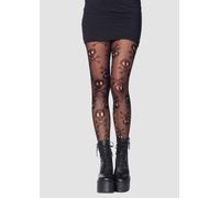 Collants Résilles Tête De Mort Femme Taille Unique Noir