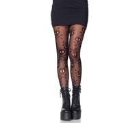 Collants R?Silles T?Te De Mort Femme Taille Unique Noir