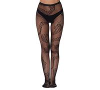 Collant Sexy Femme Creux Taille Haute Transparent Résistants Confort Extensibles Mesh Bas Résille Maille Croisée Collants en Résille Pas Cher Pantyhose, Collant Resille Carreaux
