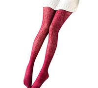 Collant Sexy Femme Vintage Couleur Unie Creux Transparent Élasticité Bas Résille Cuisse Coupe Ajustée Pas Cher Invisibles Légère sans Couture Chaussettes Pantyhose, Collant Resille Dentelle