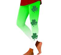 Collant thermique 2026 pour femme et homme tendance Saint Patrick Leggings Imprimé décontracté Slim Élastique Long Boot Pants, vert clair, XXL
