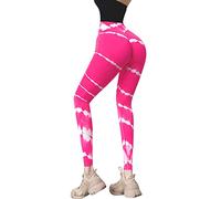 Collant Thermique Femme Pantalon High Stretch Yoga Collants Running Waist Girl Femmes Tight High Training Yoga Pants Combinaison Femme Moulante Legging Boom Booty (Pink, S)