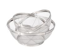 Collante En Acier Inoxydable - 3 Pièces En Mesh Collantes | Casque De Cuisine Tamis De Cuisine | 9.76x3.82x3,82 Pouces, Panier Empilable Pour Drainage Laver Le Restaurant De Préparation De Légumes Sal