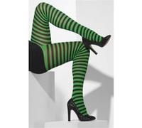 Collants Adulte Rayes Vert/noir Taille Unique - Vert vert G