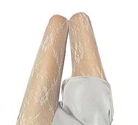 Collants Bas Résille pour Femmes, Élastique Taille Haute Collant Fantaisie Femme Sexy Dentelle Floral Collants Bas Chic Mode Extensible Imprimé Slim Fit Fête Collants