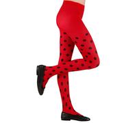 Collants BIEDRONKA rouges à pois noirs, tailles 11-14