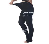 Collants de compression gradués grande taille 5XL pour homme et femme, 20-30 mmHg, bas de compression opaque sans orteils, collant de soutien élevé pour gonflement, TVP, grossesse, enseignant, médecin