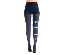 Collants de Contention Médicaux pour Femme, Compression Graduée,140 DEN 18-21 MMHG classe 1, chaussettes modelantes opaque, (FR/ES, Alpha/lettres, TG, Taille normale, Taille normale, BLEU FONCÉ)