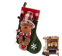 Collants de Noël | Bas de Noël | Collants doux du Père Noël, pendentifs de Noël bas d'élan pour étagères Décoration de Noël pour arbres de Noël