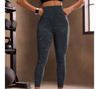 Collants de yoga délavés à l'acide Jambières de gymnastique sans couture à haute élasticité avec contrôle du ventre Attention : en raison du processus de teinture particulier, chaque vêtement est uniq