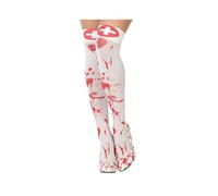 Collants d'infirmière ensanglantés - Adultes Femmes - Blanc et rouge