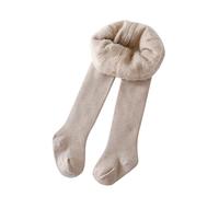 Collants doux pour bébé fille - En coton bio - Collants pour nouveau-nés -Collants Coton Fille Respirant Thermiques Chaussettes Tricotées Jambières Bébé (Coffee-2, 12-24 Months)