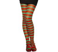 Collants elfe femme verts et rouges - SMIFFY'S - pour intérieur