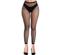 Collants en résille sans pieds pour femme Noir Taille S L, Petit filet., taille unique