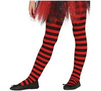 Fiestas Guirca Collants rayés noirs et rouges pour enfant