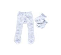 Heless collants et chaussettes de poupée polyester blanc/argent 28-35 cm Blanc G