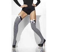 Collants Fantaisie À Carreaux Noirs Et Blancs Pour Femmes Accessoire De Costume