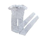 Collants fins en résille avec strass étincelants pour petites filles, blanc, 2-7 ans