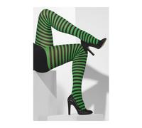 Collants Rayés Noirs Et Verts Accessoire De Costume Pour Femmes