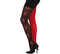 Collants - MES VERRINES - Arlequin Rouge/Noir - Femme - Garantie 2 ans