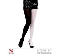 W WIDMANN MILANO Party Fashion - Collants bicolores, 40 DEN, Noir-Blanc, Carnaval, Halloween