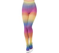 Collants Opaques Arc-En-Ciel Femmes Années 1980 Accessoire De Déguisement