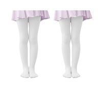 Collants pour garçons et filles, Collants élastiques 80DEN, Collants respirants, Collants filles, Collants de fête, Culotte de carnaval, (FR/ES, Âge, 10 ans, 12 ans, Taille normale, 2 Pair Blanche)