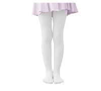 Collants pour garçons et filles, Collants élastiques 80DEN, Collants respirants, Collants filles, Collants de fête, Culotte de carnaval, (FR/ES, Âge, 4 ans, 6 ans, Taille normale, Blanche)