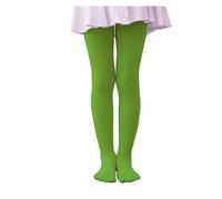Collants pour garçons et filles, Collants élastiques 80DEN, Collants respirants, Collants filles, Collants de fête, Culotte de carnaval, (FR/ES, Âge, 10 ans, 12 ans, Taille normale, Vert)
