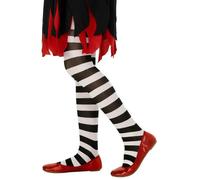 Collants rayés blanc et noir fille 8-10 ans