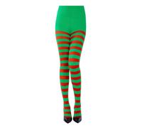 Collants rayés du Christ pour femmes adultes, Halloween, cosplay, collants extensibles opaques semi-Noël 2026, Vert, Taille unique