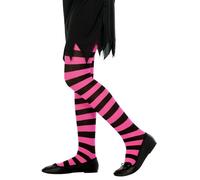 SMIFFY'S Collants enfant rayés roses et noirs Taille 4 à 6 ans Intérieur