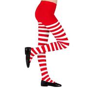 Collants rayés rouges et blancs enfant 11-14 ans