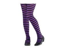 Collants Rayés Violet Et Noir Enfant 7 À 9 Ans Violet