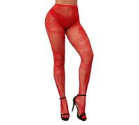 Collants résille alternatifs pour femmes Collants en résille Collants Crâne de serpent Motif toile d'araignée Bas en résille nu Collants pour Halloween Collants résille à la mode, Rouge (6113), Color