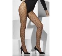 Smiffy's Collant résille maille large Femme Noir Taille XS/L