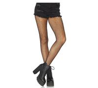Collants Résille Nois Rivets Métalliques Femme Noir