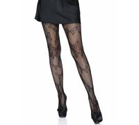 Collants résille papillon.