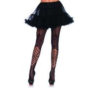 Collants Résilles Araignée Avec Sa Toile Femme Halloweenn Taille Unique Noir