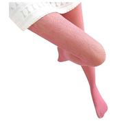 Collants Semi Transparent de Grande Taille Pour Femme Chic et Décontracté Femme Résille Tights Leggings Sexy Taille Haute Contrôle Abdominal Collants Confortable Résille Extensible (Red, One Size)