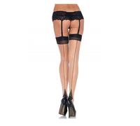 Collants sexy lycra transparent et talon cubain