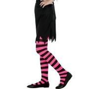 Collants Sorcière Enfant Fuschia/Noir Noir G